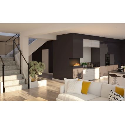 InFire - Chimenea BIO empotrada 80x45 cm 3kW negro