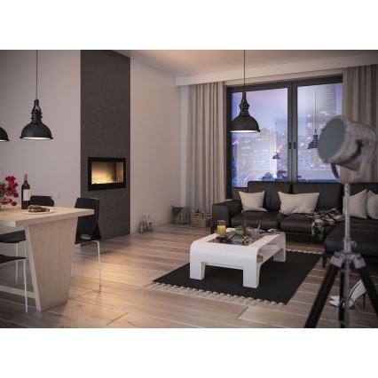InFire - Chimenea BIO empotrada 90x50 cm 3kW negro
