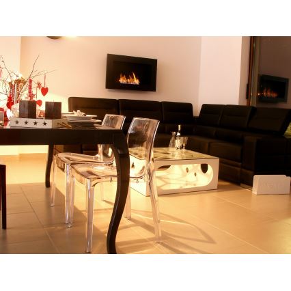 InFire - Chimenea BIO empotrada 90x50 cm 3kW negro