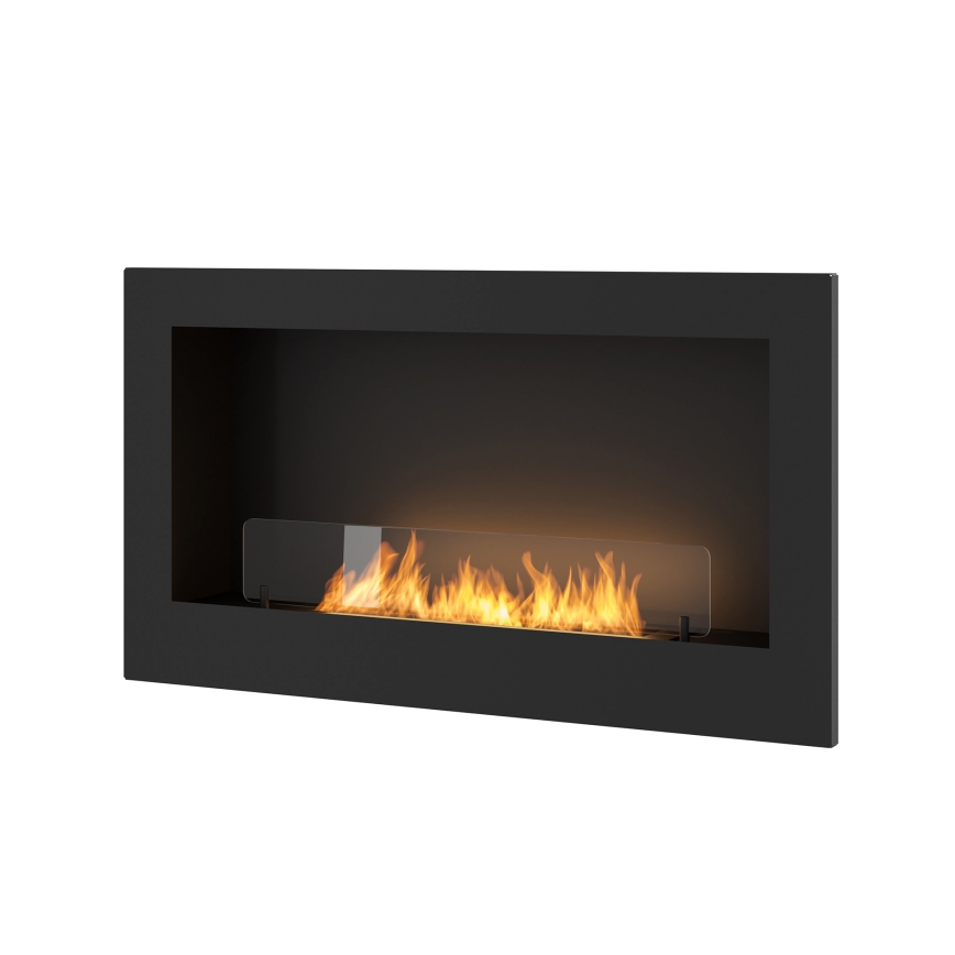 InFire - Chimenea BIO empotrada 90x50 cm 3kW negro