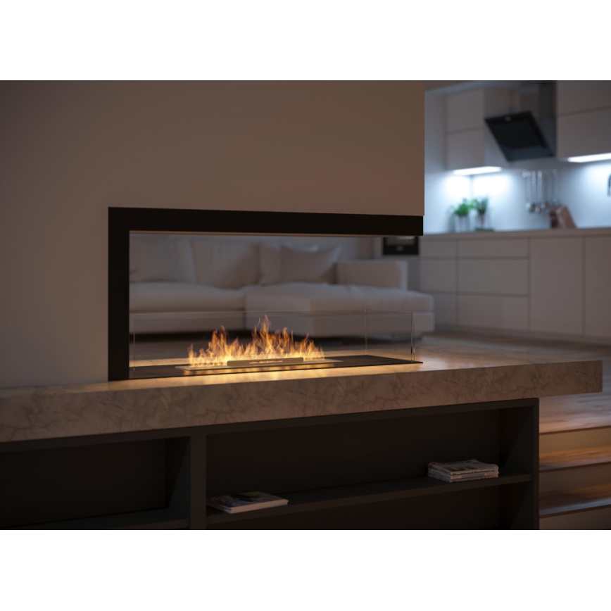 InFire - Chimenea de esquina BIO 100x50 cm 3kW bifacial