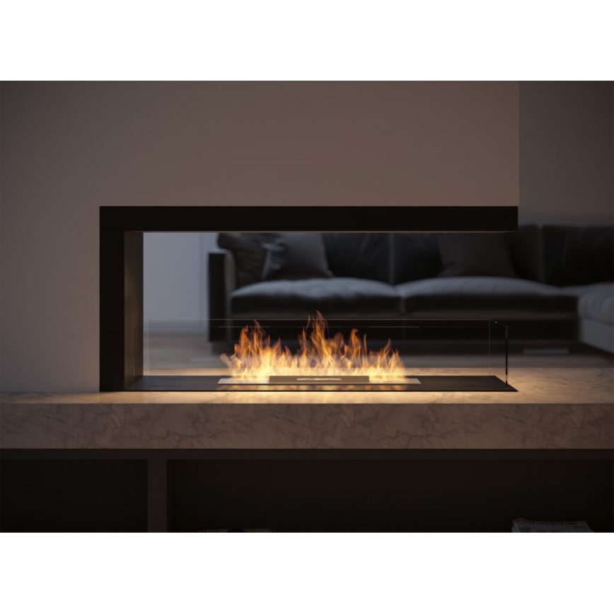 InFire - Chimenea de esquina BIO 100x50 cm 3kW bifacial