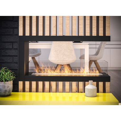 InFire - Chimenea de esquina BIO 100x50 cm 3kW bifacial