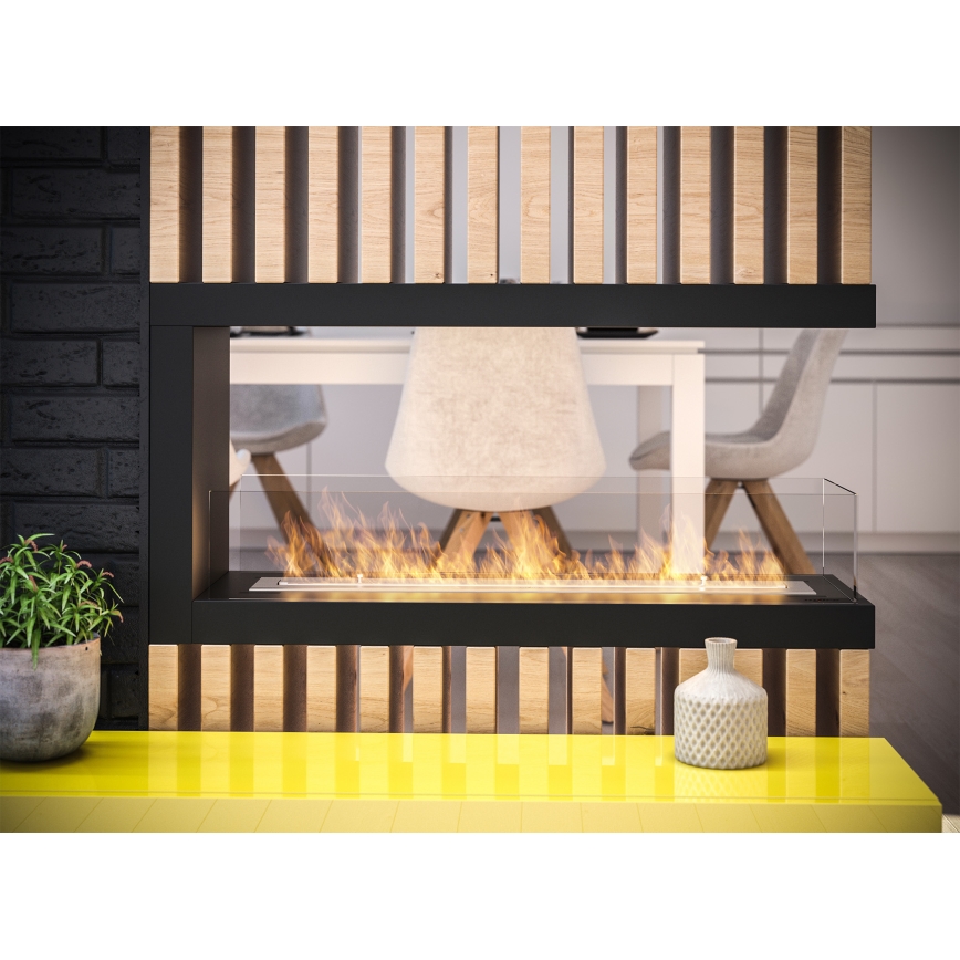 InFire - Chimenea de esquina BIO 100x50 cm 3kW bifacial