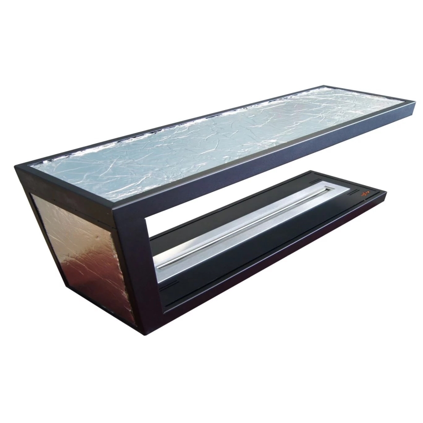 InFire - Chimenea de esquina BIO 100x50 cm 3kW bifacial