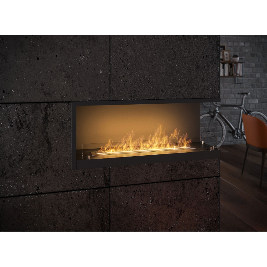 InFire - Chimenea de esquina BIO 110x45 cm 3kW negro