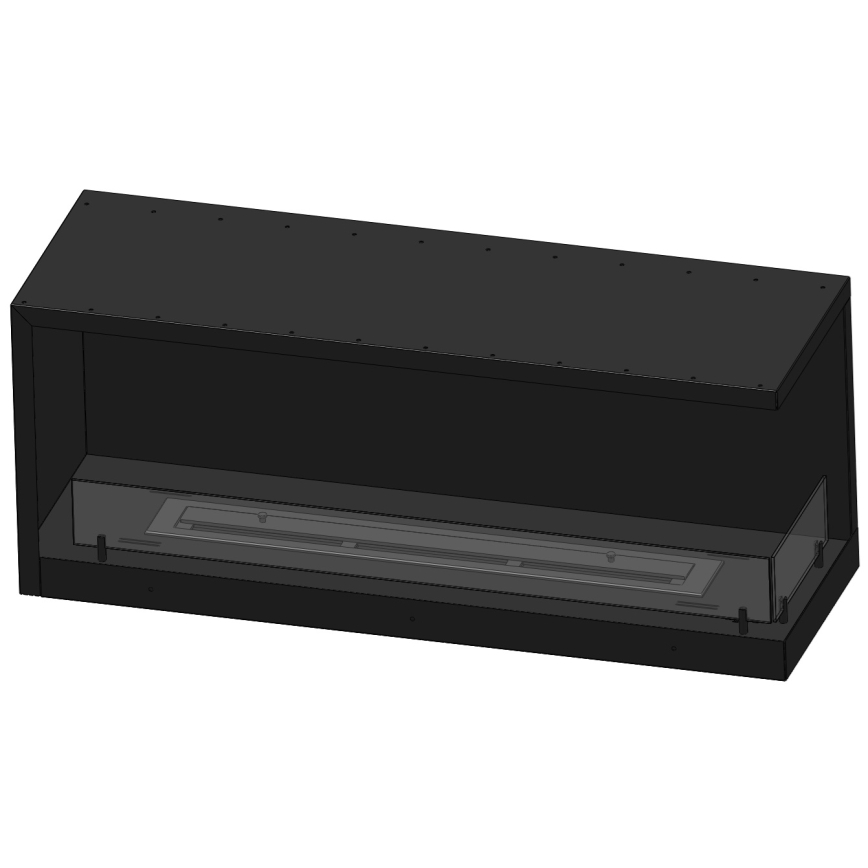 InFire - Chimenea de esquina BIO 110x45 cm 3kW negro