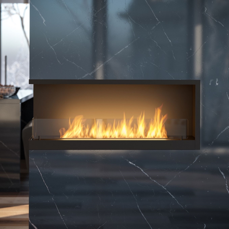 InFire - Chimenea de esquina BIO 110x45 cm 3kW negro