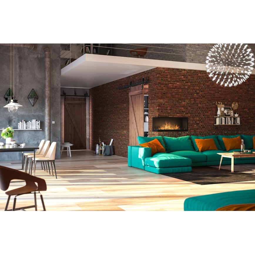 InFire - Chimenea de esquina BIO 110x45 cm 3kW negro