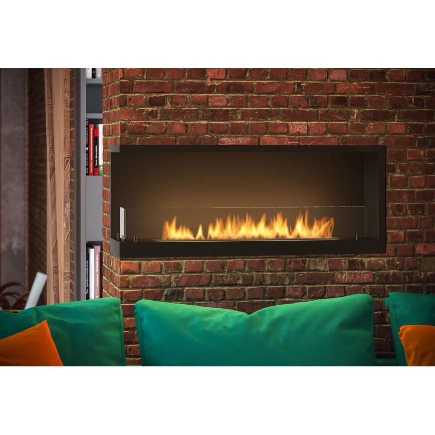 InFire - Chimenea de esquina BIO 110x45 cm 3kW negro