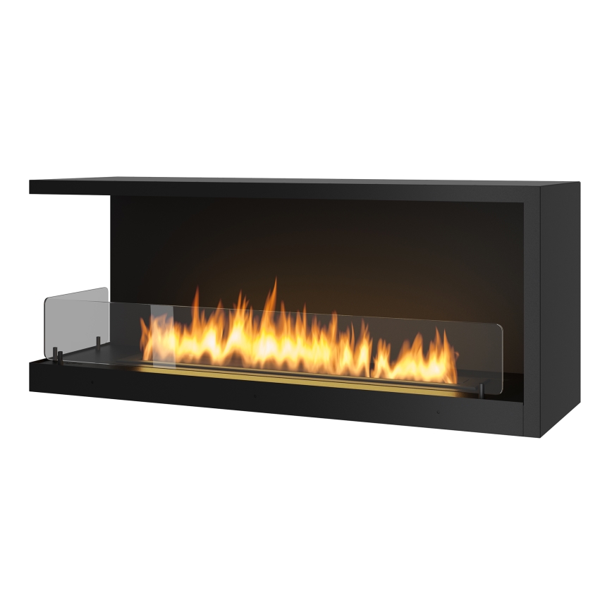 InFire - Chimenea de esquina BIO 110x45 cm 3kW negro