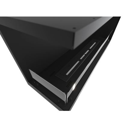 InFire - Chimenea de esquina BIO 110x45 cm 3kW negro