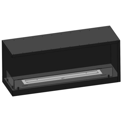 InFire - Chimenea de esquina BIO 110x45 cm 3kW negro