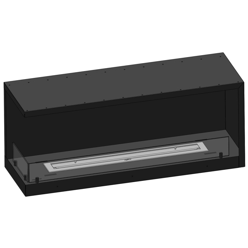 InFire - Chimenea de esquina BIO 110x45 cm 3kW negro