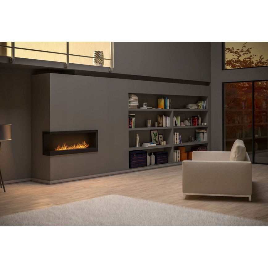 InFire - Chimenea de esquina BIO 45x120 cm 3kW negro