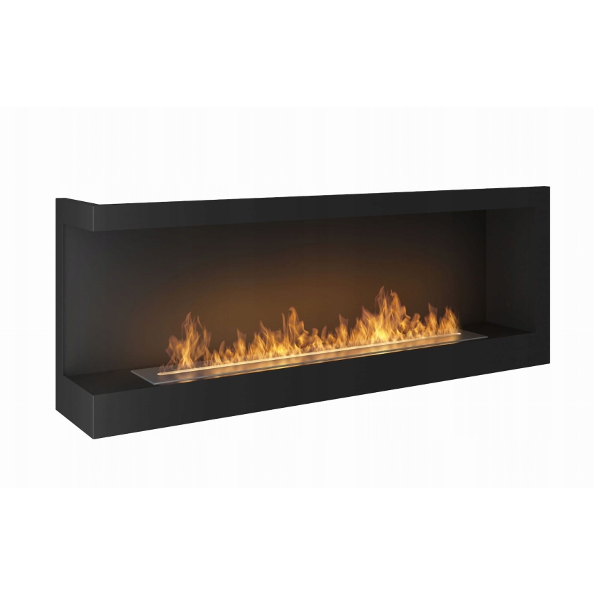 InFire - Chimenea de esquina BIO 45x120 cm 3kW negro