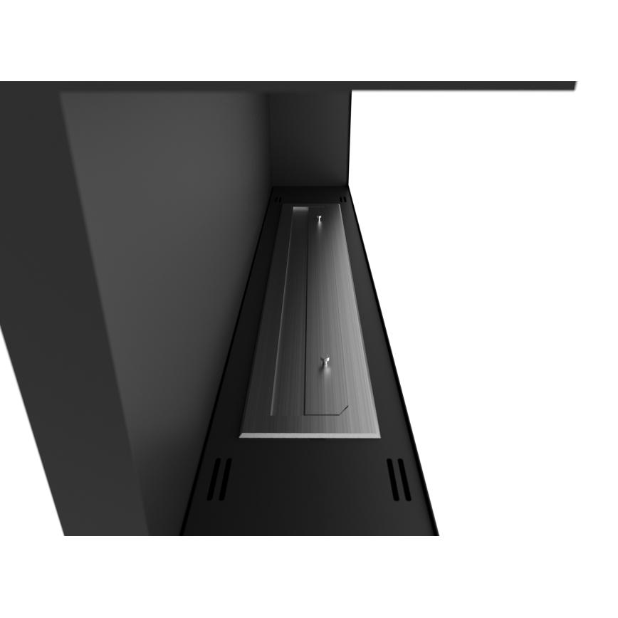 InFire - Chimenea de esquina BIO 45x120 cm 3kW negro