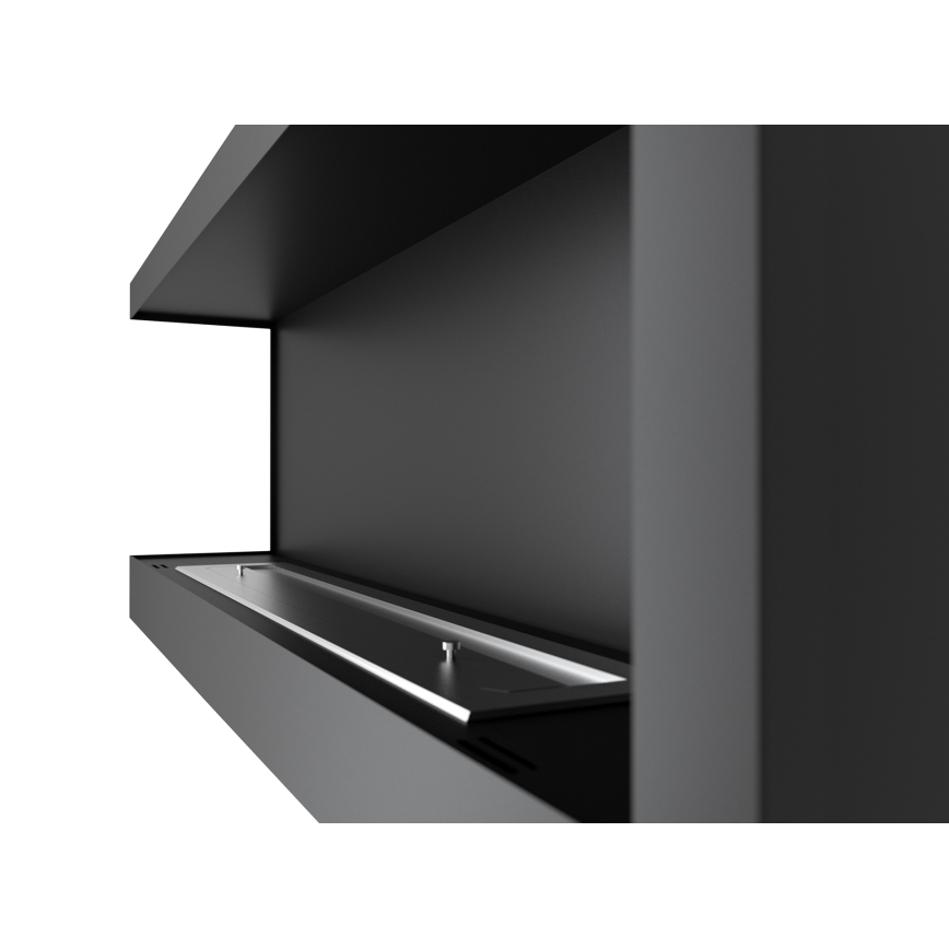 InFire - Chimenea de esquina BIO 45x120 cm 3kW negro