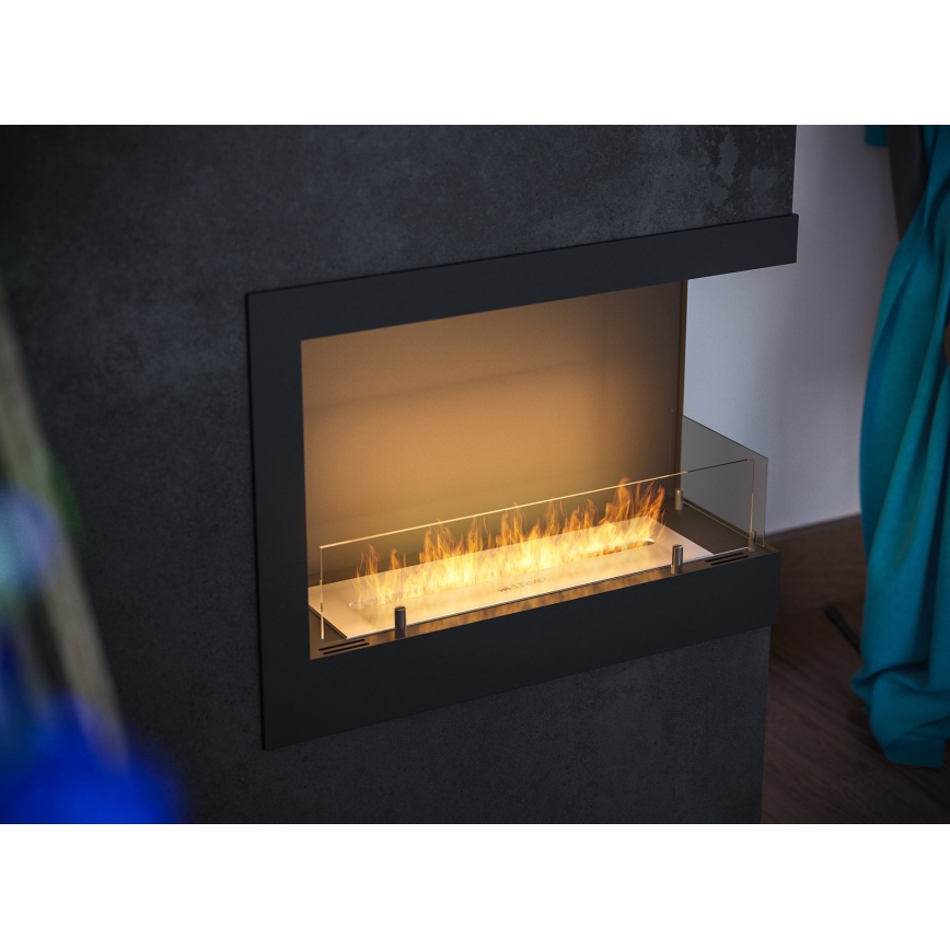 InFire - Chimenea de esquina BIO 45x60 cm 3kW negro