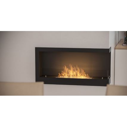 InFire - Chimenea de esquina BIO 45x90 cm 3kW negro