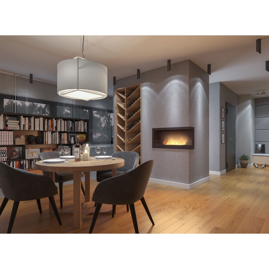 InFire - Chimenea de esquina BIO 45x90 cm 3kW negro