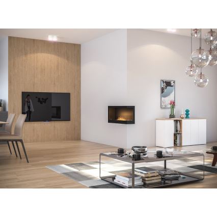 InFire - Chimenea de esquina BIO 45x90 cm 3kW negro