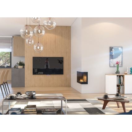 InFire - Chimenea de esquina BIO 45x90 cm 3kW negro