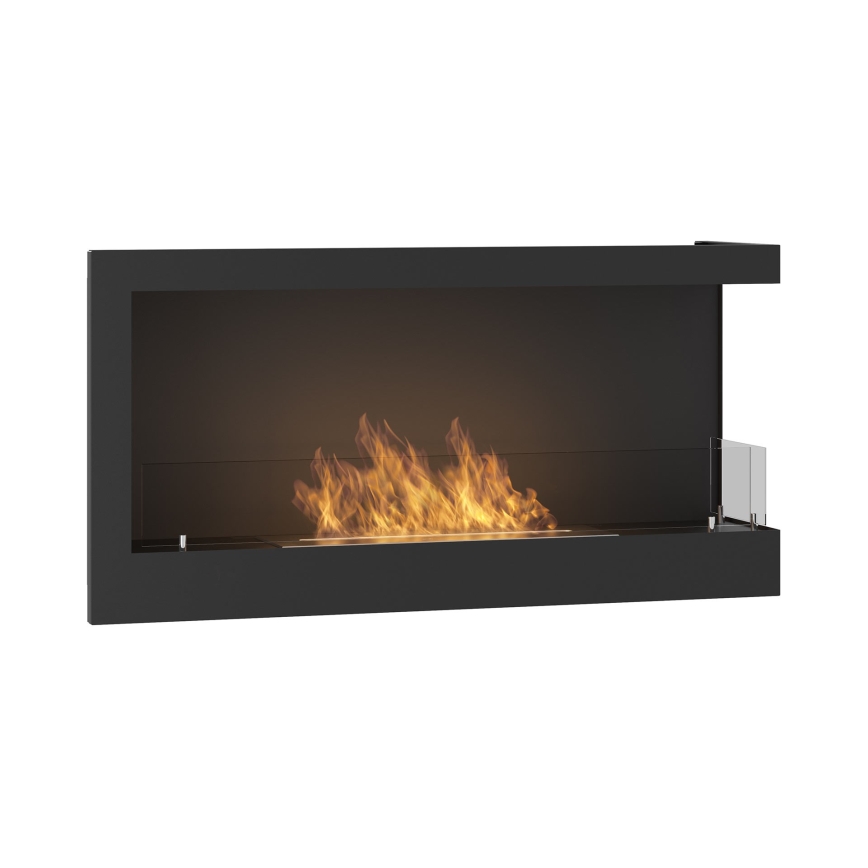 InFire - Chimenea de esquina BIO 45x90 cm 3kW negro