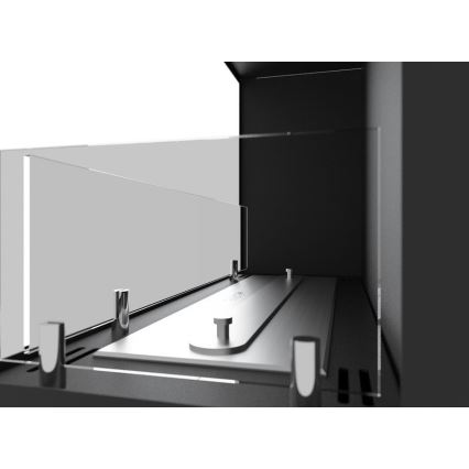 InFire - Chimenea de esquina BIO 45x90 cm 3kW negro