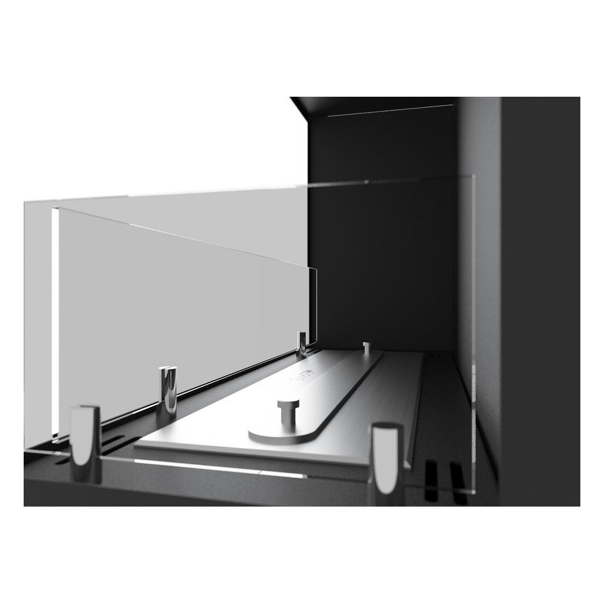 InFire - Chimenea de esquina BIO 45x90 cm 3kW negro