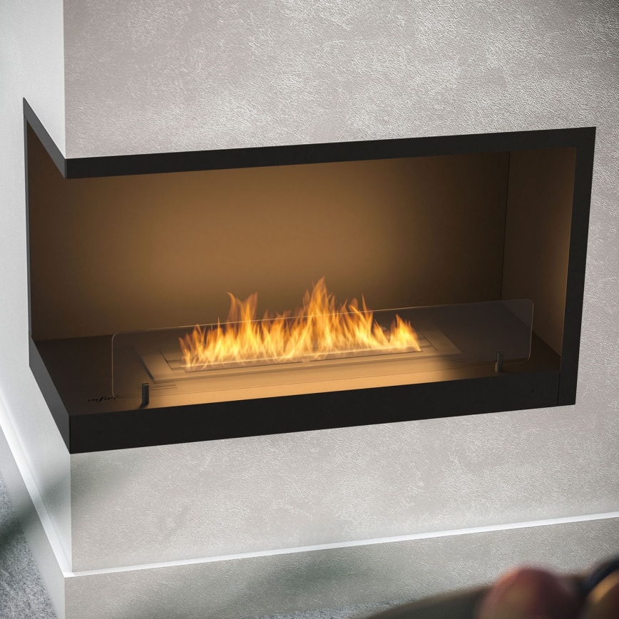 InFire - Chimenea de esquina BIO 80x45 cm 3kW negro