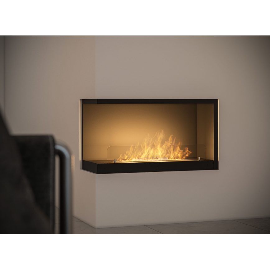 InFire - Chimenea de esquina BIO 80x45 cm 3kW negro