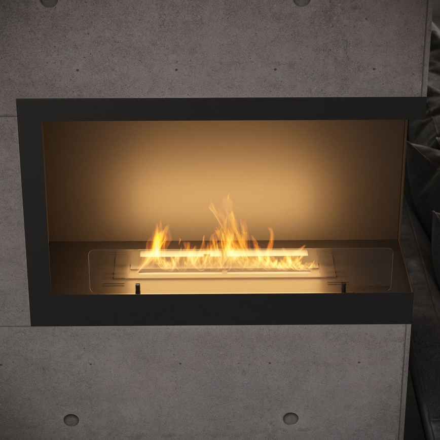 InFire - Chimenea de esquina BIO 84x54 cm 3kW negro