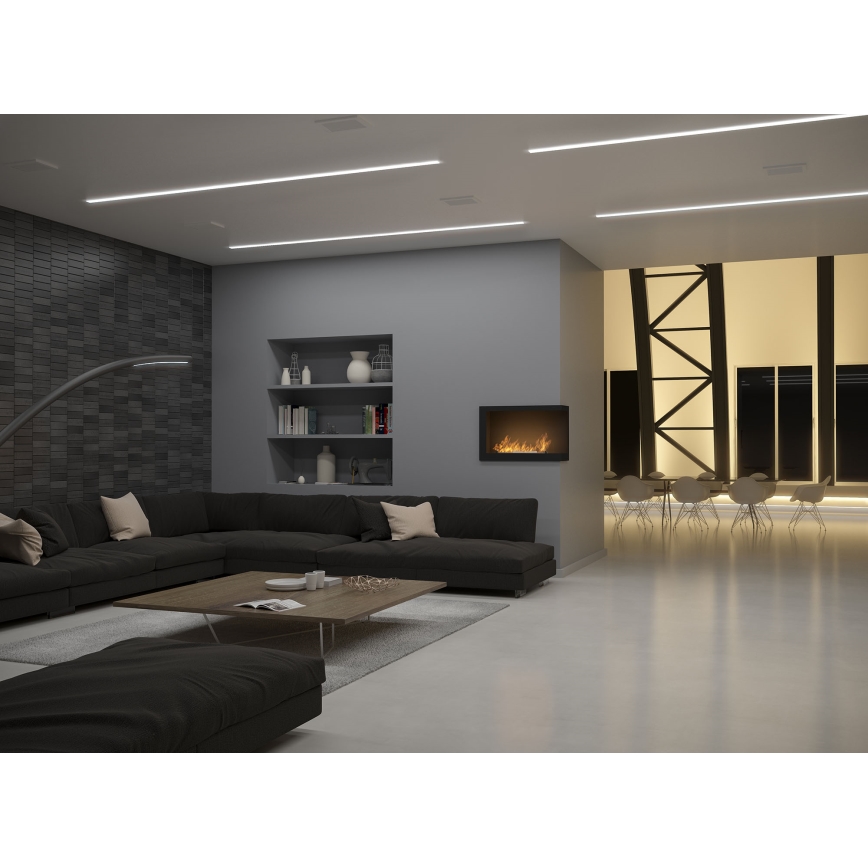 InFire - Chimenea de esquina BIO 84x54 cm 3kW negro