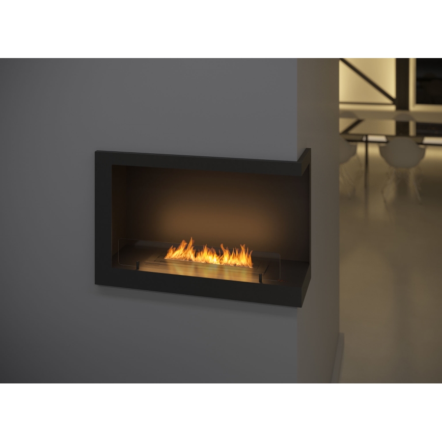 InFire - Chimenea de esquina BIO 84x54 cm 3kW negro