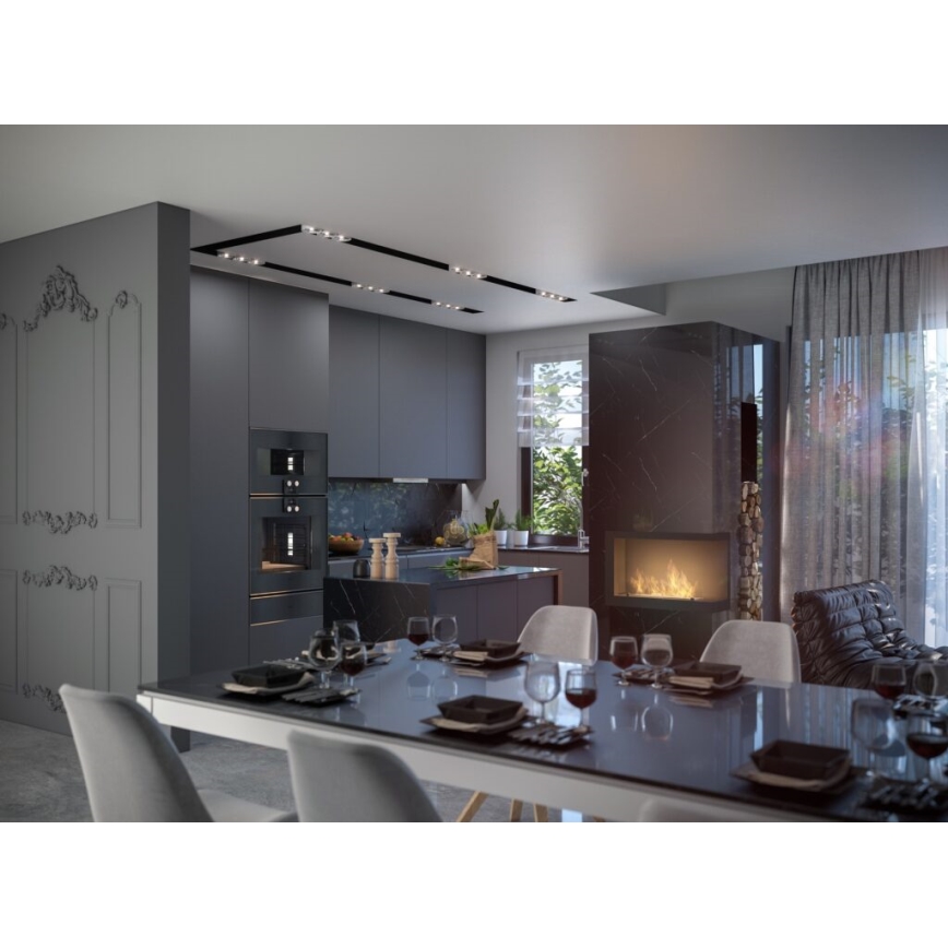InFire - Chimenea de esquina BIO 84x54 cm 3kW negro