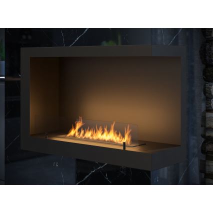 InFire - Chimenea de esquina BIO 84x54 cm 3kW negro