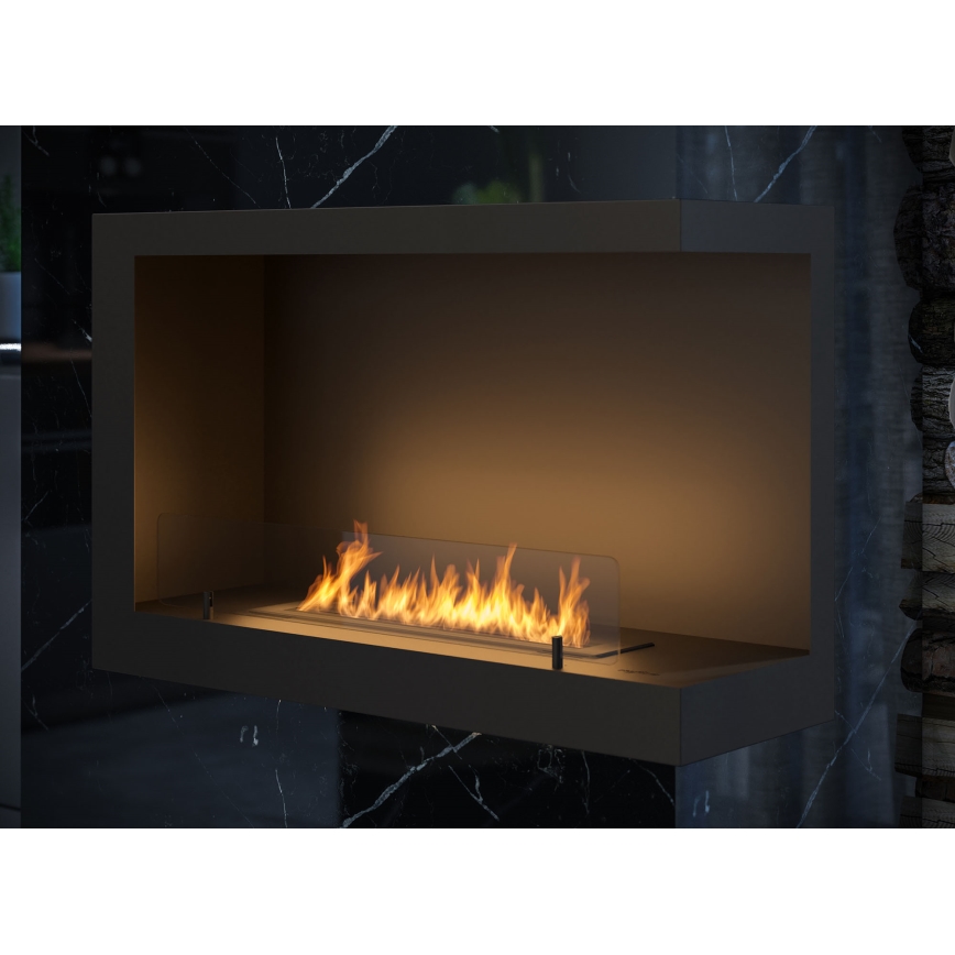 InFire - Chimenea de esquina BIO 84x54 cm 3kW negro