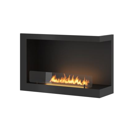 InFire - Chimenea de esquina BIO 84x54 cm 3kW negro