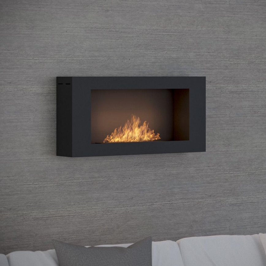 InFire - Chimenea de pared BIO 44x91 cm 3kW negro