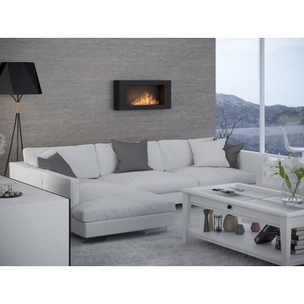 InFire - Chimenea de pared BIO 44x91 cm 3kW negro