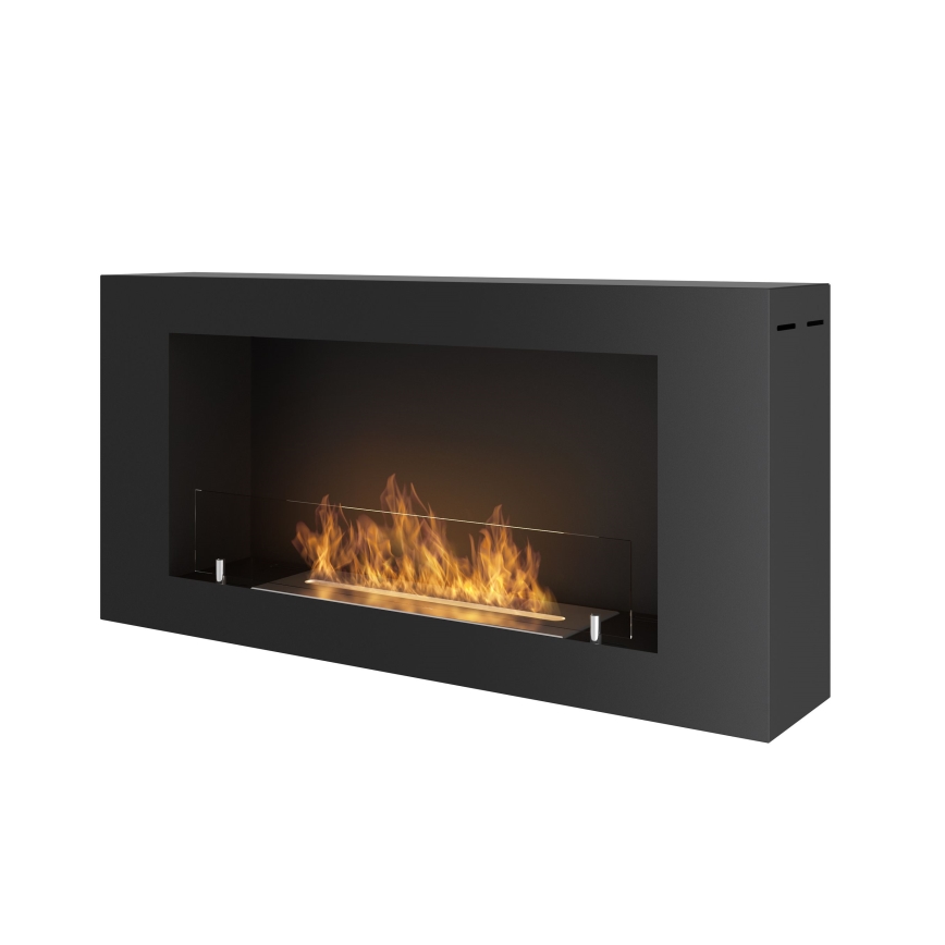InFire - Chimenea de pared BIO 44x91 cm 3kW negro