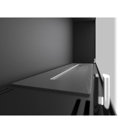 InFire - Chimenea de pared BIO 44x91 cm 3kW negro