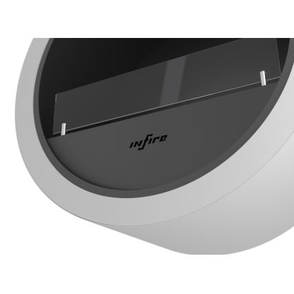 InFire - Chimenea de pared BIO d. 70 cm 3kW blanco
