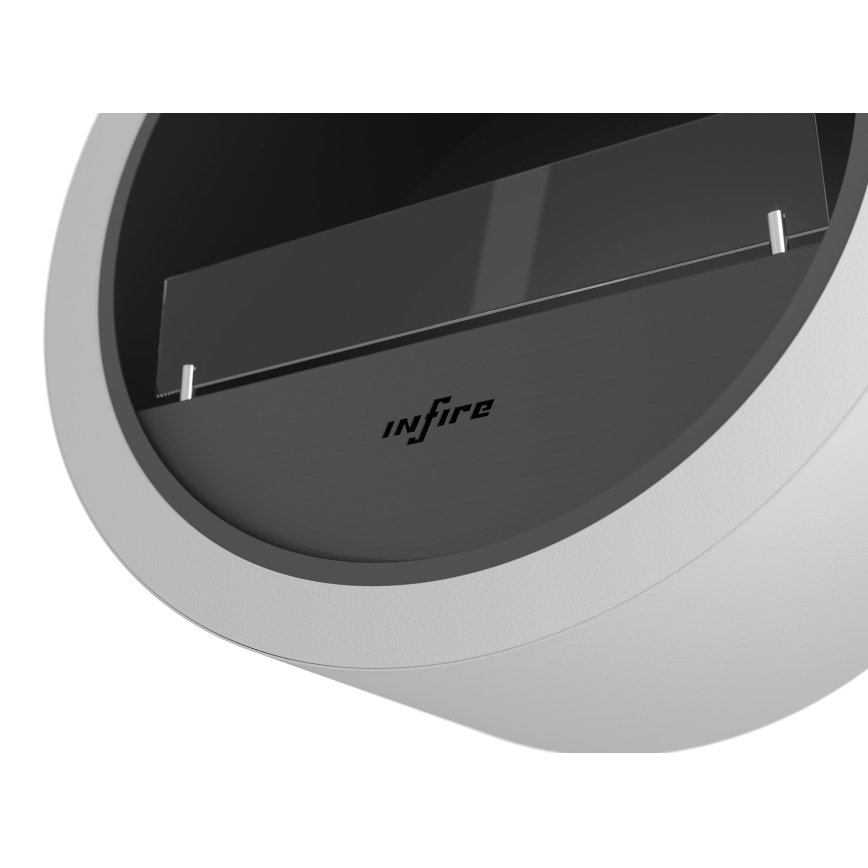 InFire - Chimenea de pared BIO d. 70 cm 3kW blanco