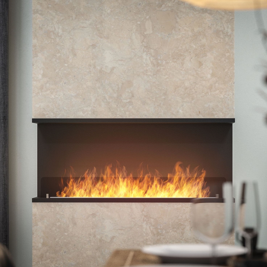 InFire - Chimenea esquinera BIO 100x50 cm 3kW doble cara