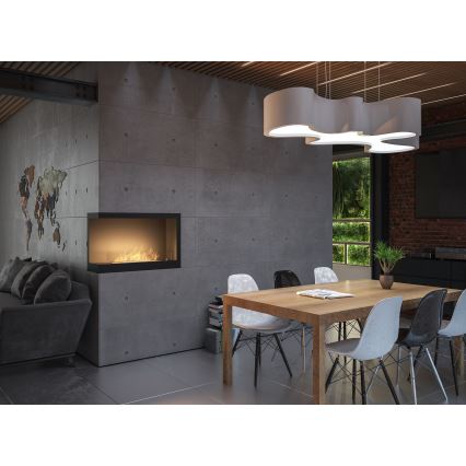 InFire - Chimenea esquinera BIO 84x54 cm 3kW negro