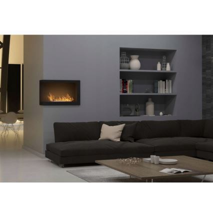 InFire - Chimenea esquinera BIO 84x54 cm 3kW negro