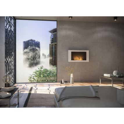 InFire - Chimenea mural BIO 100x56 cm 3kW blanco