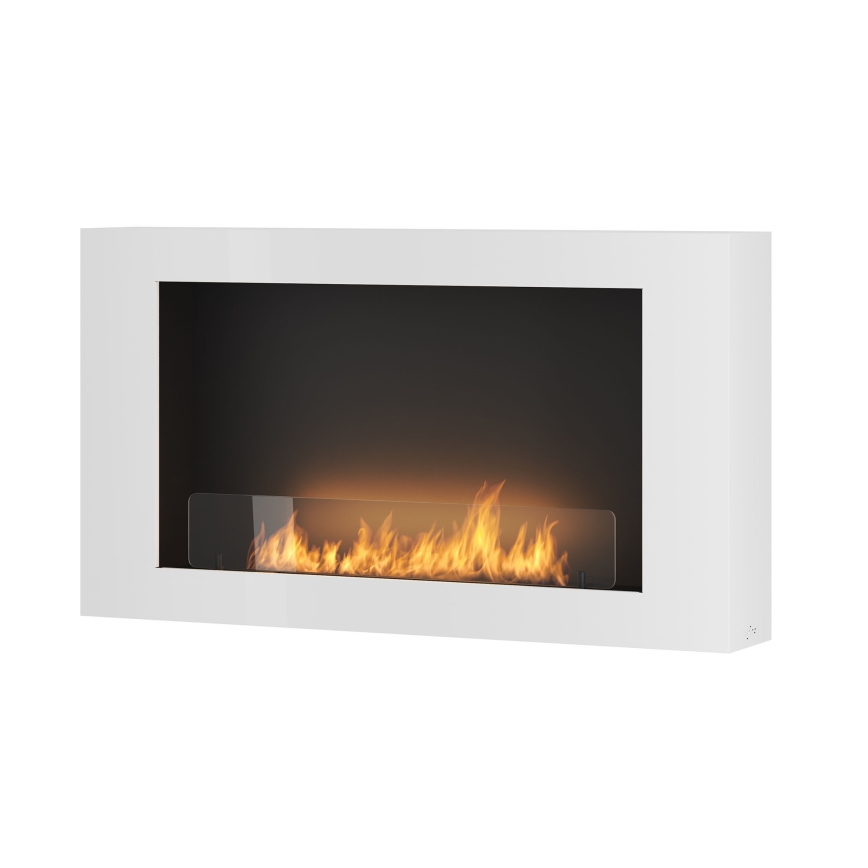 InFire - Chimenea mural BIO 100x56 cm 3kW blanco